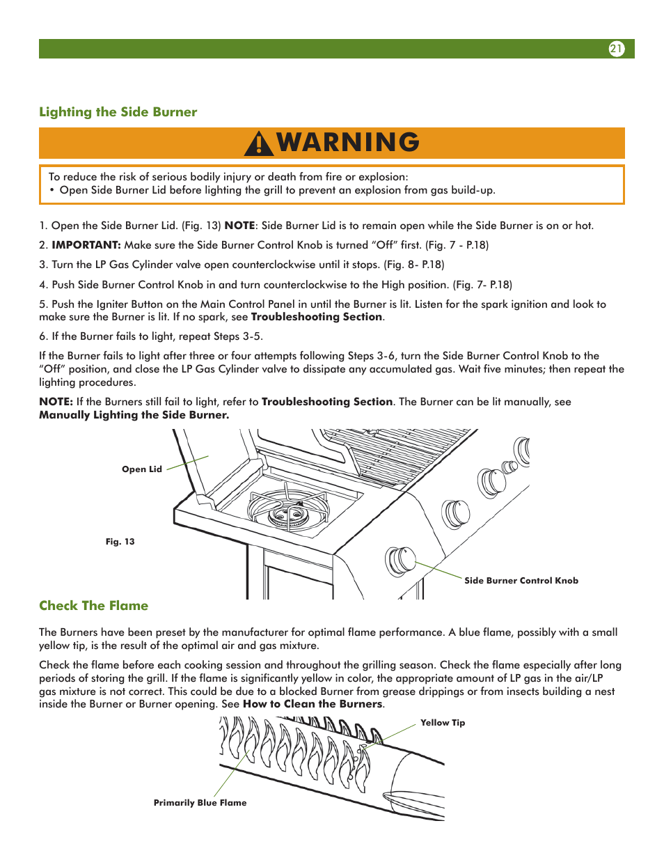 Warning | Meco 67A4T09K21 User Manual | Page 21 / 36