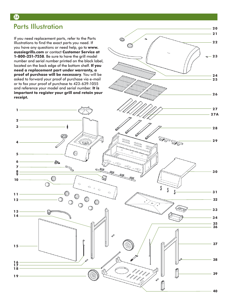 Parts illustration | Meco 67A4T09K21 User Manual | Page 34 / 36