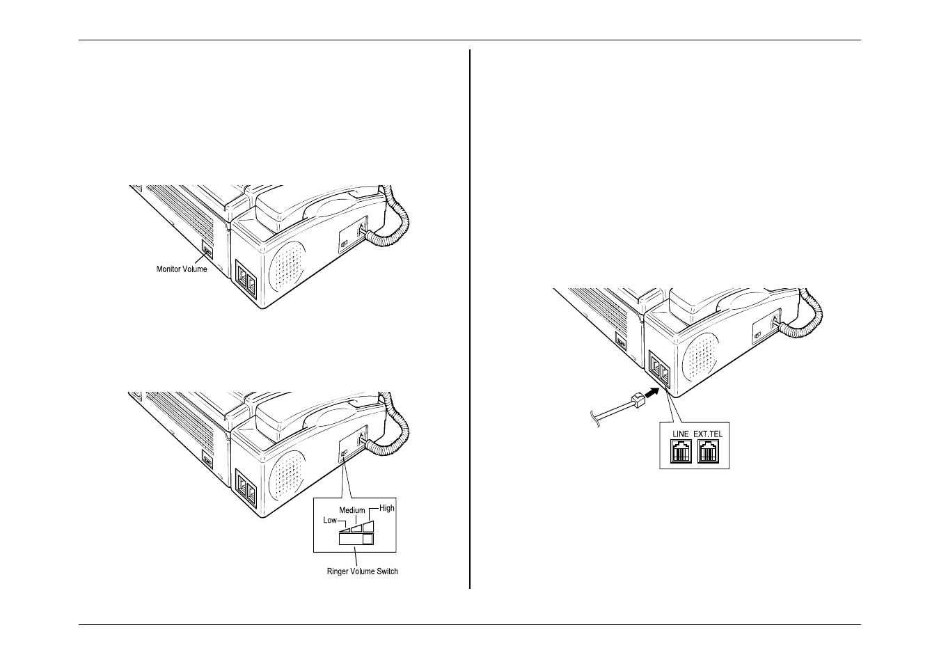 Adjusting monitor and ringer volume, Attaching a second telephone or answering machine | Muratec M860 User Manual | Page 20 / 91