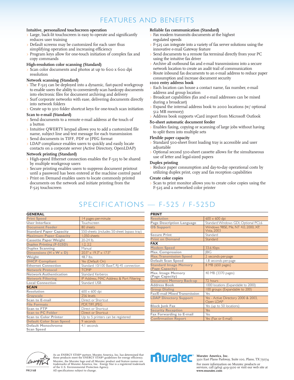 Muratec F-525D User Manual | Page 2 / 2