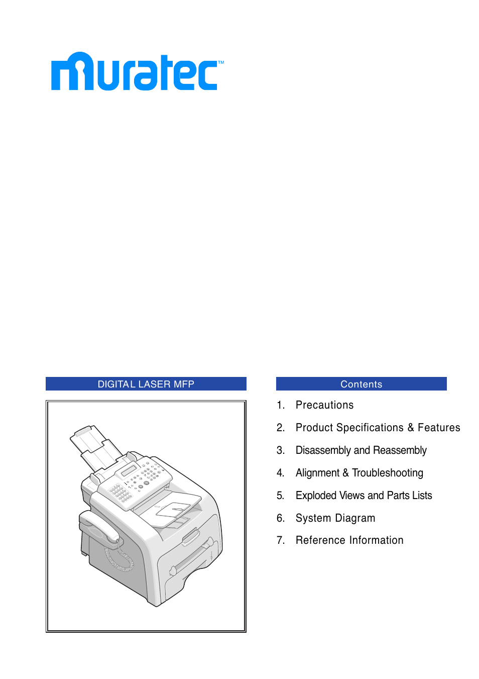 Muratec DIGITAL LASER F-114 User Manual | 162 pages