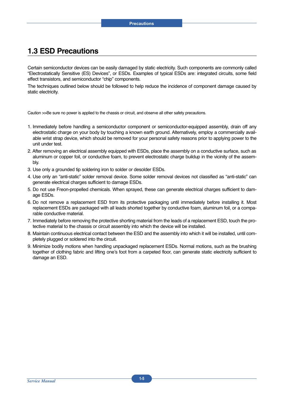 3 esd precautions | Muratec DIGITAL LASER F-114 User Manual | Page 11 / 162