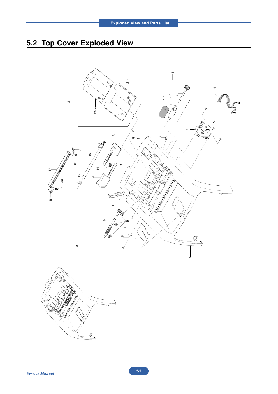 2 top cover exploded view | Muratec DIGITAL LASER F-114 User Manual | Page 145 / 162