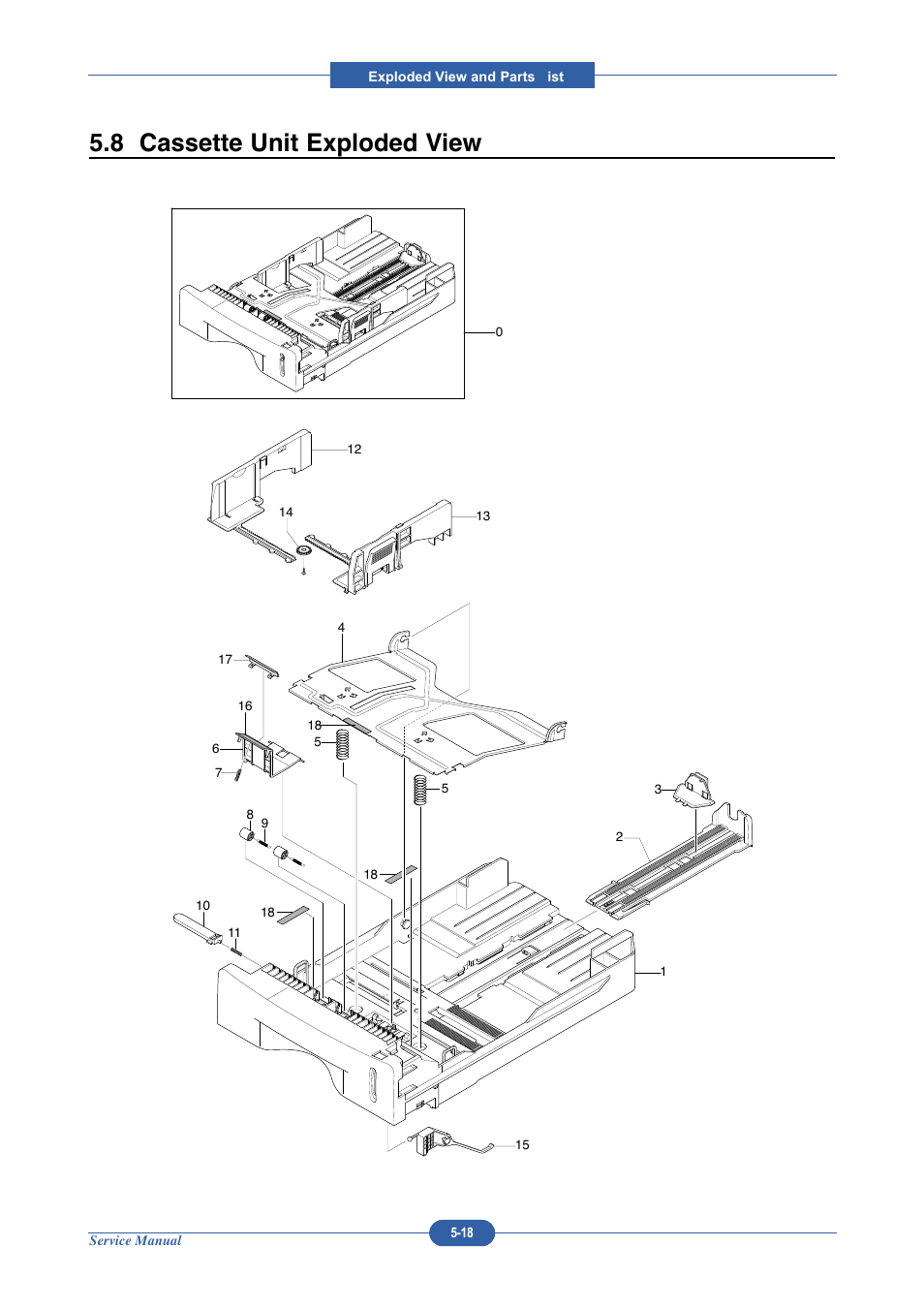8 cassette unit exploded view | Muratec DIGITAL LASER F-114 User Manual | Page 151 / 162