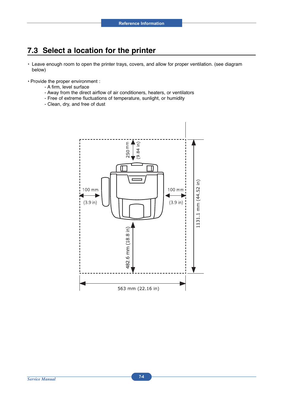 3 select a location for the printer | Muratec DIGITAL LASER F-114 User Manual | Page 158 / 162