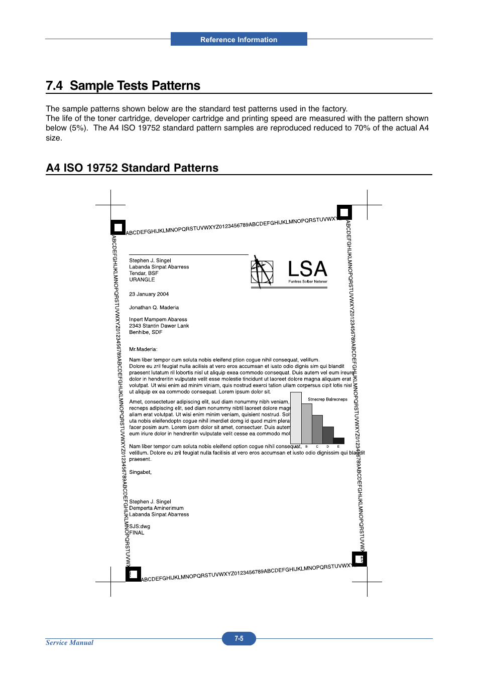 4 sample tests patterns | Muratec DIGITAL LASER F-114 User Manual | Page 159 / 162
