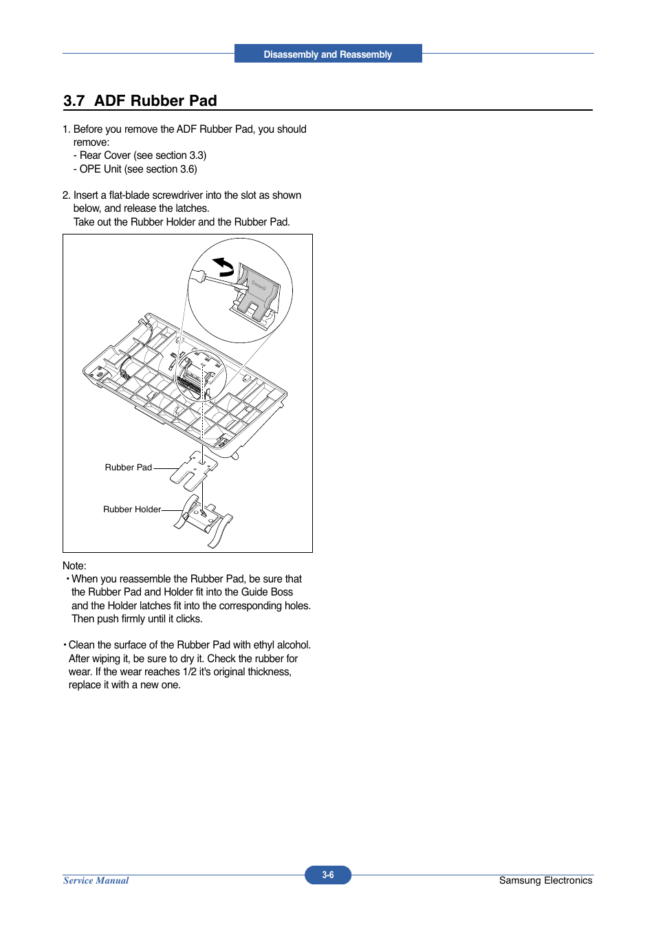 7 adf rubber pad | Muratec DIGITAL LASER F-114 User Manual | Page 42 / 162