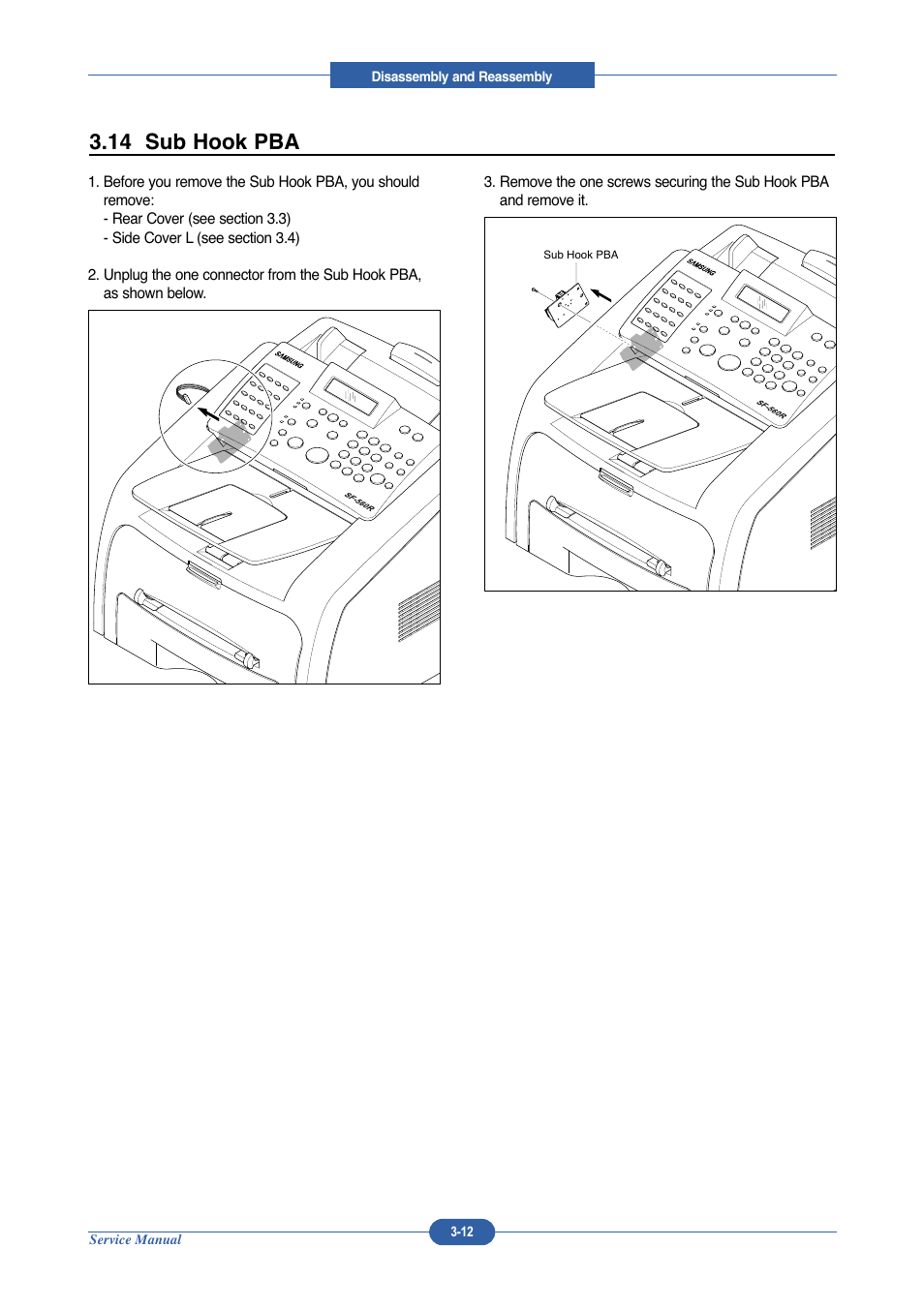 14 sub hook pba | Muratec DIGITAL LASER F-114 User Manual | Page 48 / 162