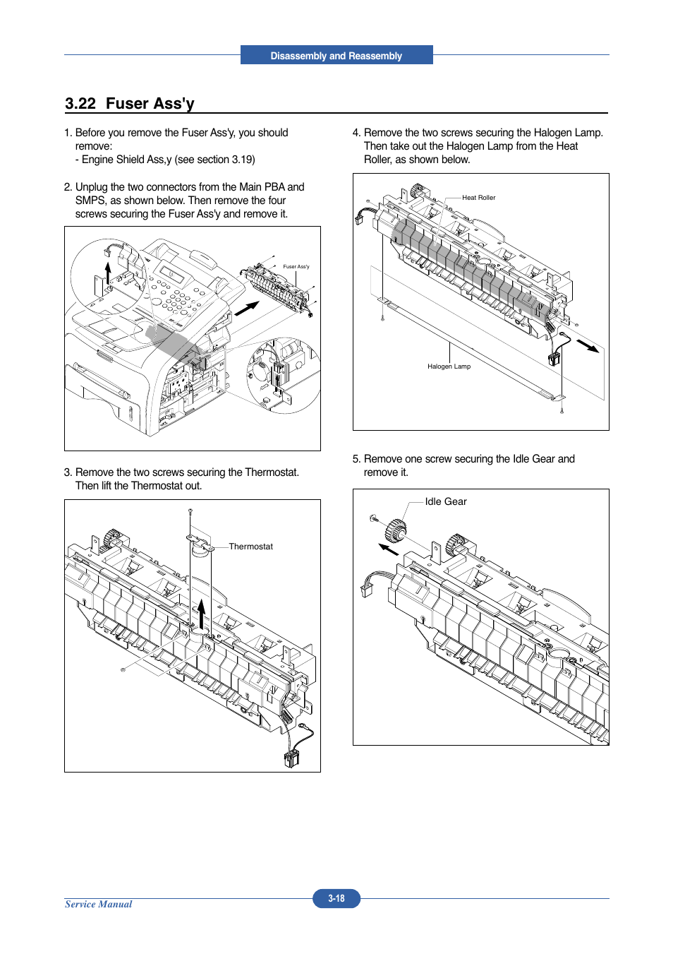 22 fuser ass'y | Muratec DIGITAL LASER F-114 User Manual | Page 54 / 162