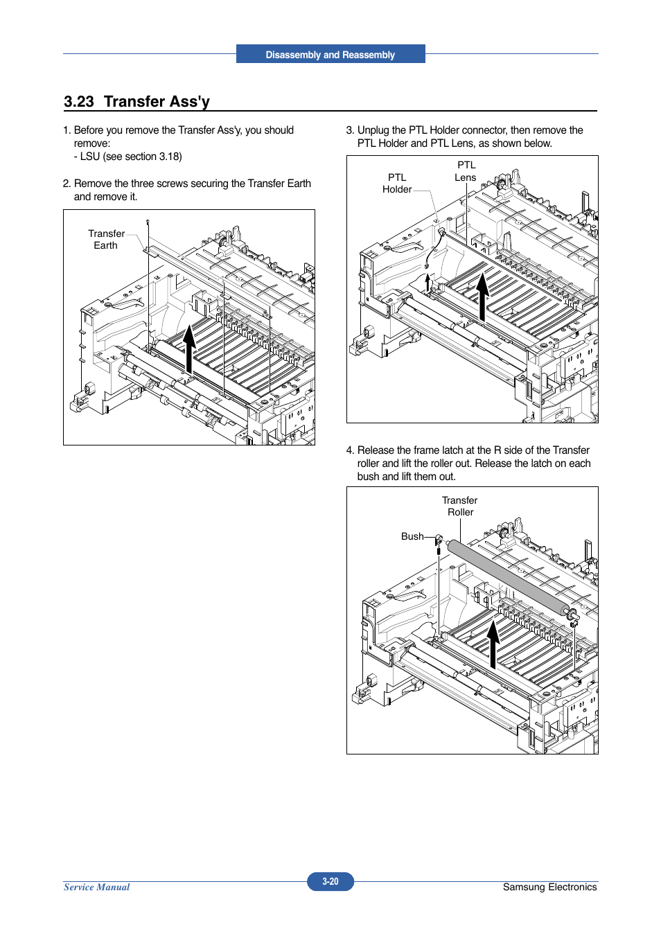 23 transfer ass'y | Muratec DIGITAL LASER F-114 User Manual | Page 56 / 162