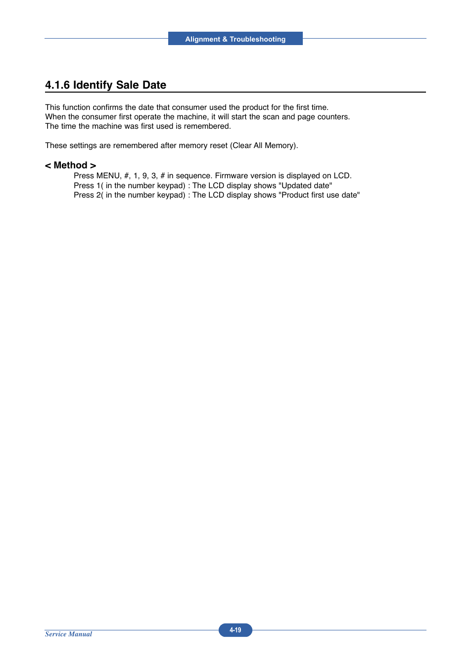 6 identify sale date | Muratec DIGITAL LASER F-114 User Manual | Page 79 / 162