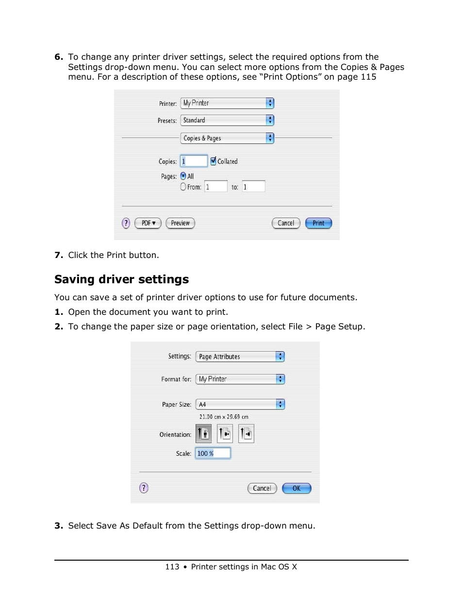 Saving driver settings | Muratec MFX-3070 User Manual | Page 113 / 179
