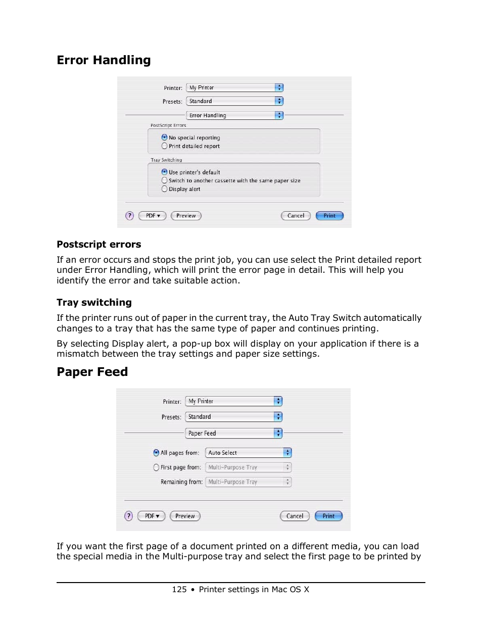 Error handling, Paper feed | Muratec MFX-3070 User Manual | Page 125 / 179
