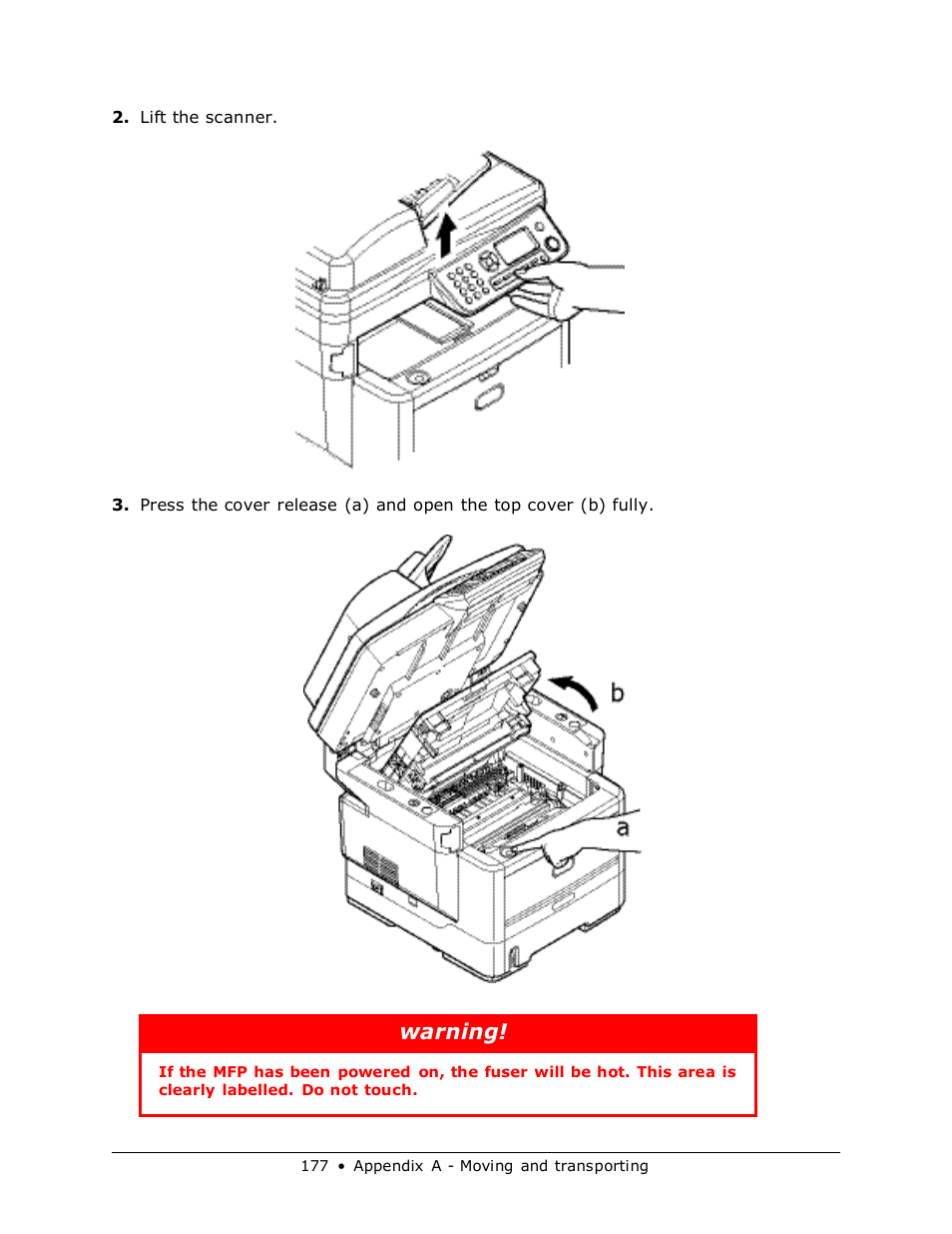 Warning | Muratec MFX-3070 User Manual | Page 177 / 179