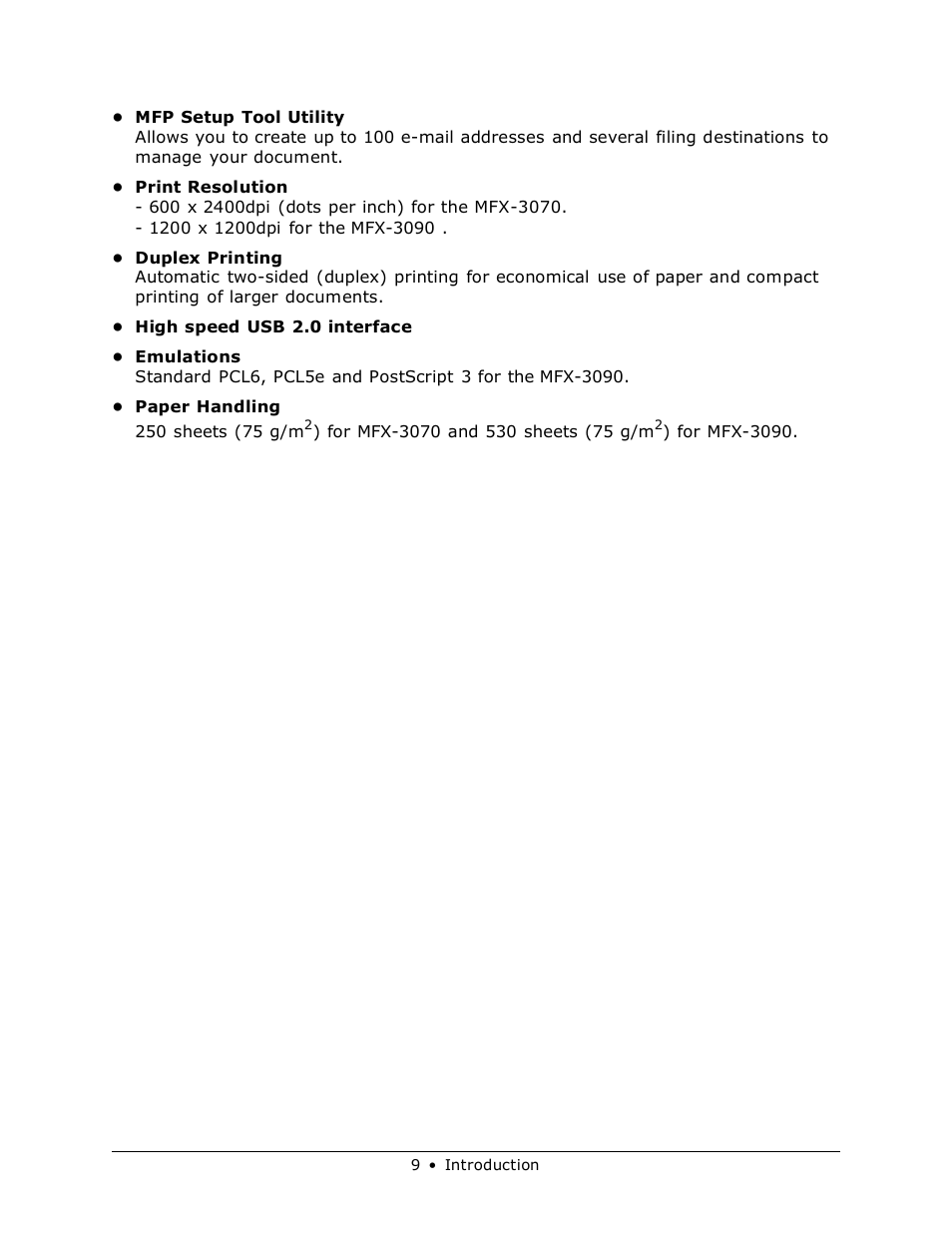 Muratec MFX-3070 User Manual | Page 9 / 179