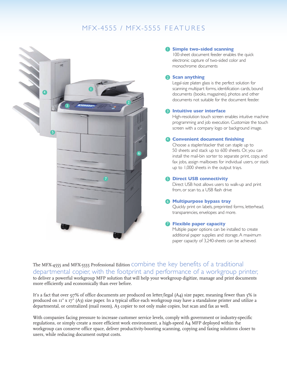 Muratec High Speed Document Terminal MFX-4555 User Manual | Page 3 / 6