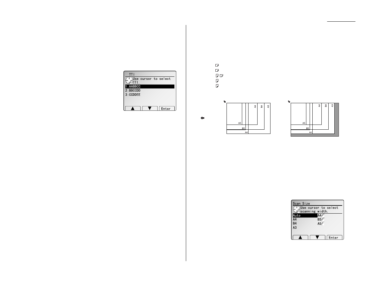 Tti select, Select scanning size to be sent | Muratec MFX-2500 User Manual | Page 15 / 103