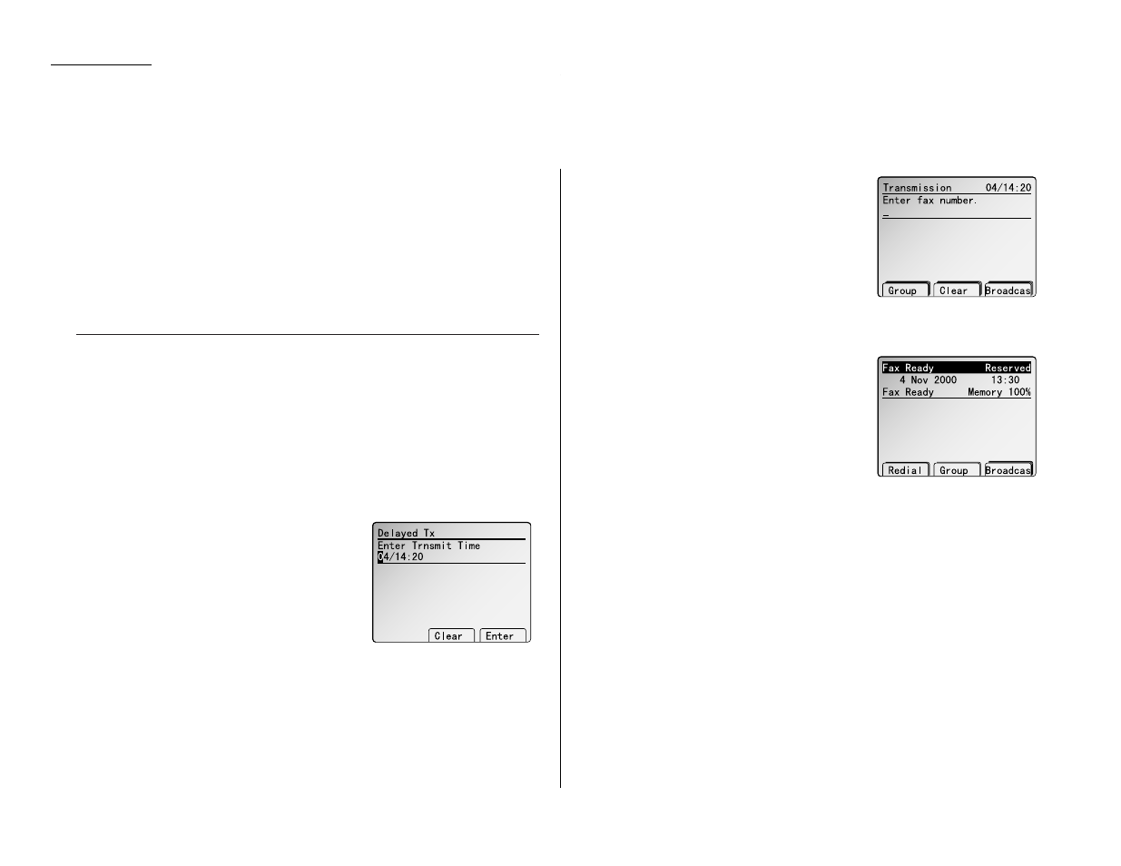 Delayed transmission, Setting up a delayed transmission | Muratec MFX-2500 User Manual | Page 32 / 103