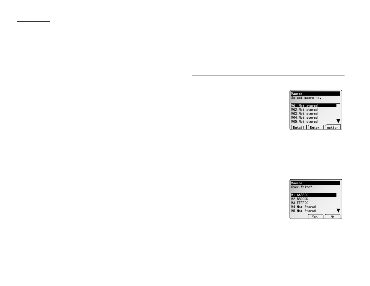 Macros, Programming the macro key | Muratec MFX-2500 User Manual | Page 38 / 103
