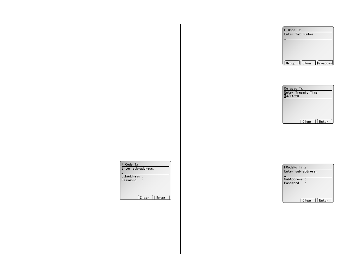 F-code transmission and polling | Muratec MFX-2500 User Manual | Page 57 / 103