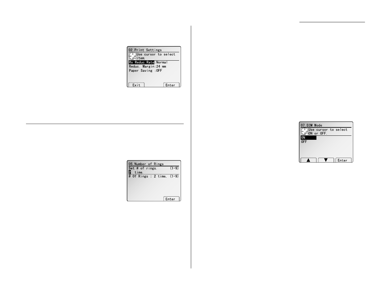 Setting the number of rings, Setting | Muratec MFX-2500 User Manual | Page 79 / 103