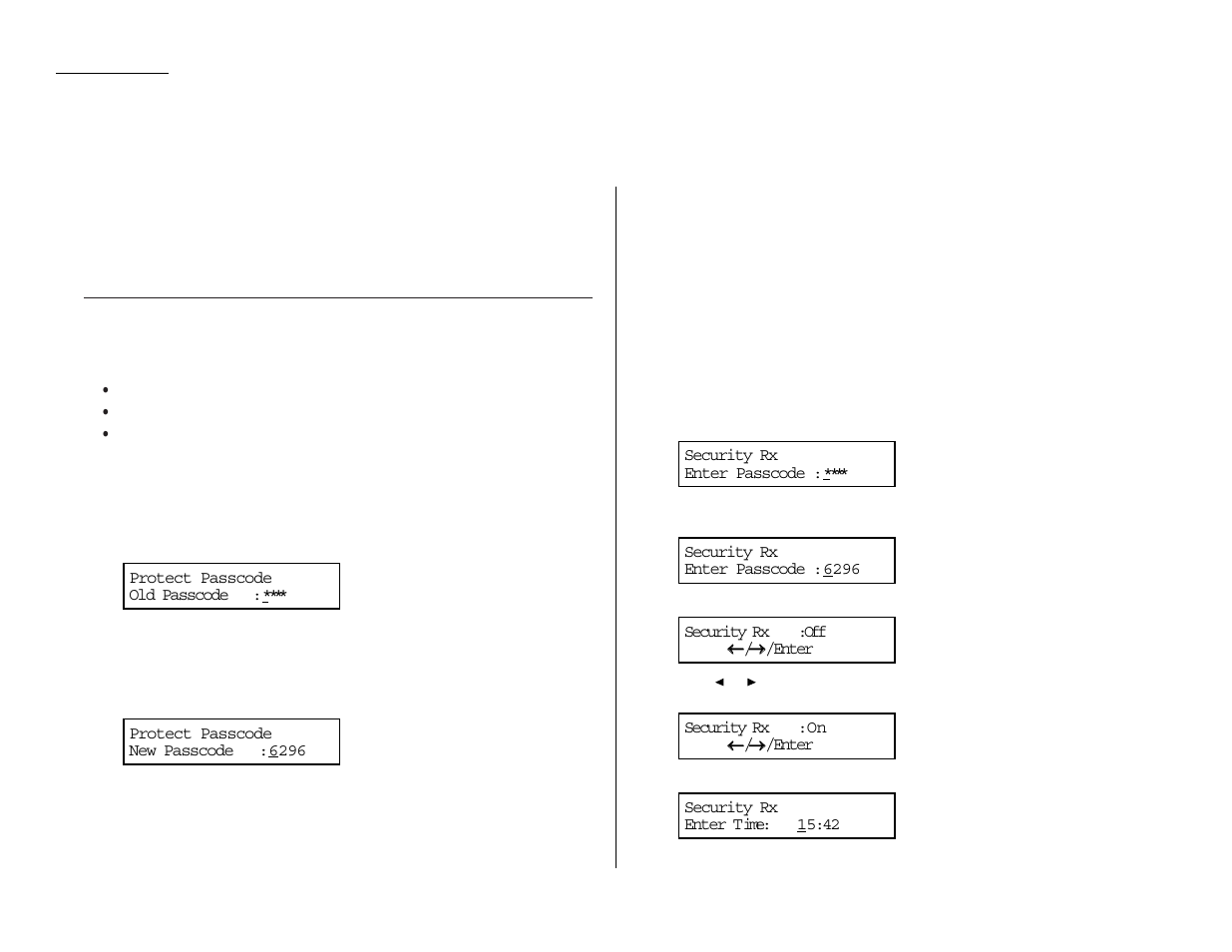 Security features, The passcode, Security reception | Muratec MFX-1200 User Manual | Page 103 / 156