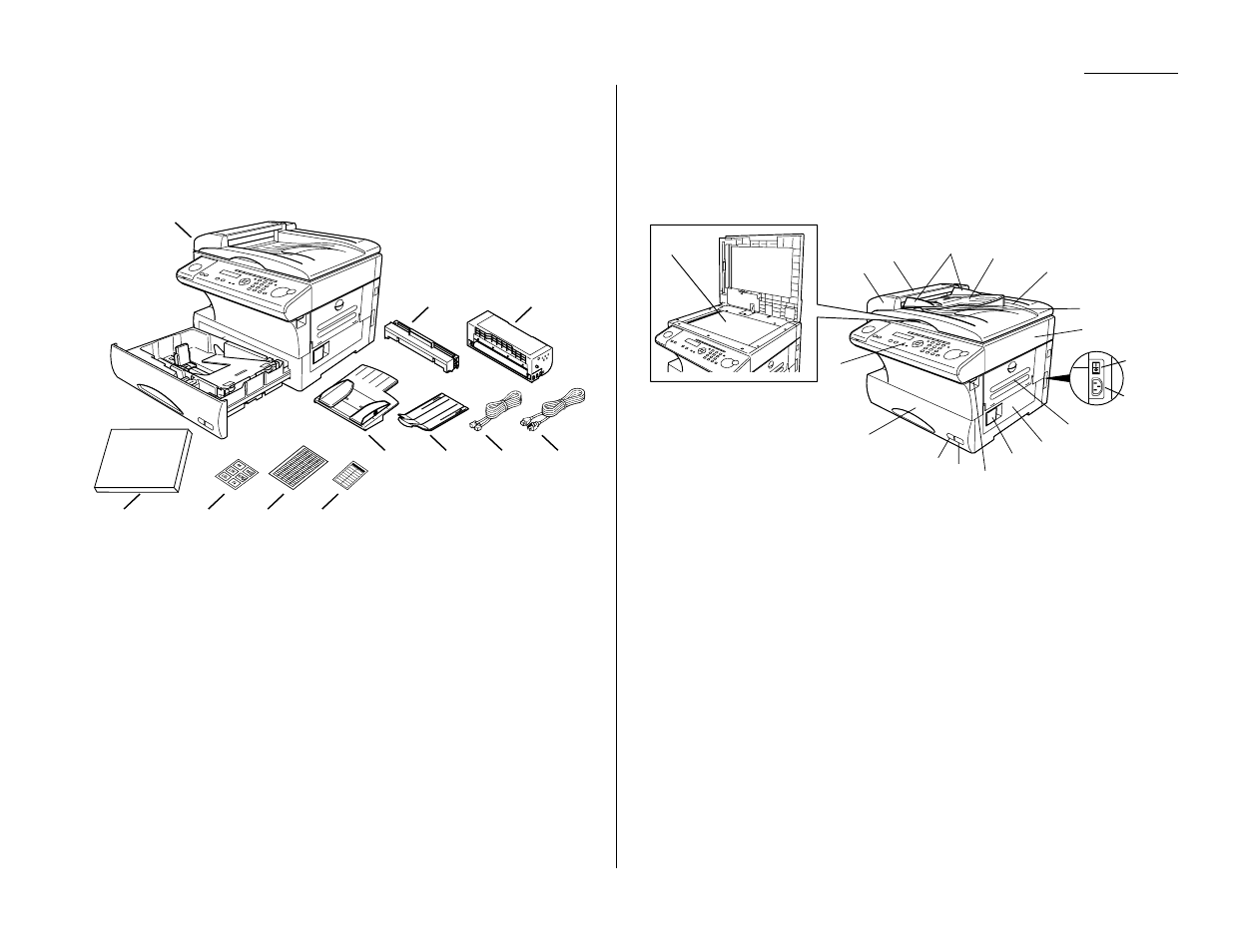 Packaging contents, Parts of your machine | Muratec MFX-1200 User Manual | Page 12 / 156