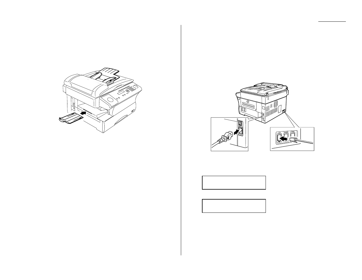 Attach the paper-handling parts, Plug in and power up | Muratec MFX-1200 User Manual | Page 18 / 156