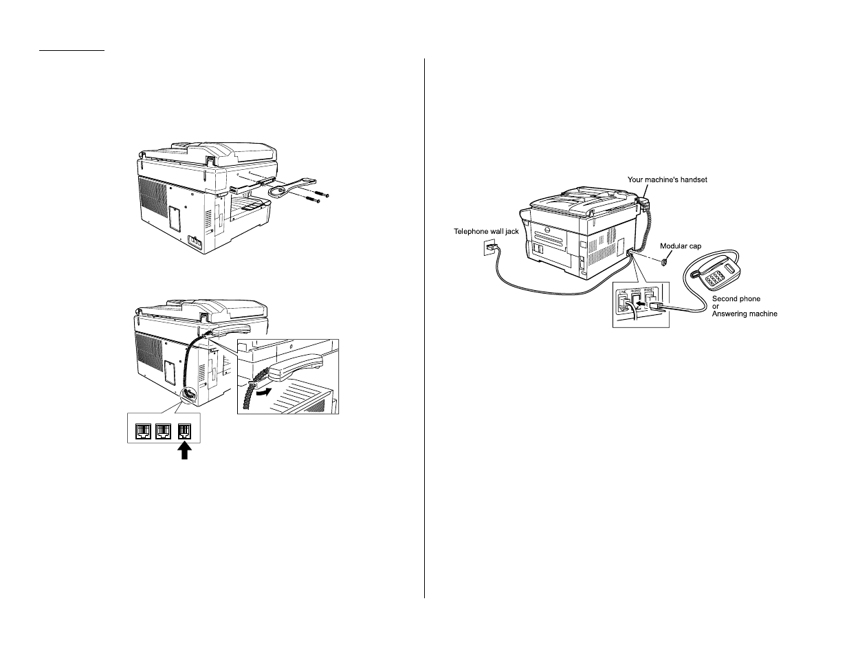 Attaching an optional handset, Attaching a second phone | Muratec MFX-1200 User Manual | Page 51 / 156