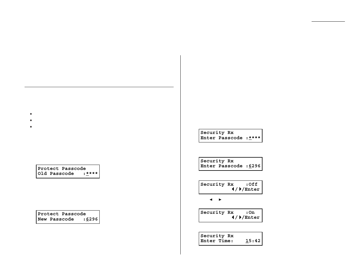 Security features, The passcode, Security reception | Muratec MFX-1300/1700 User Manual | Page 102 / 154