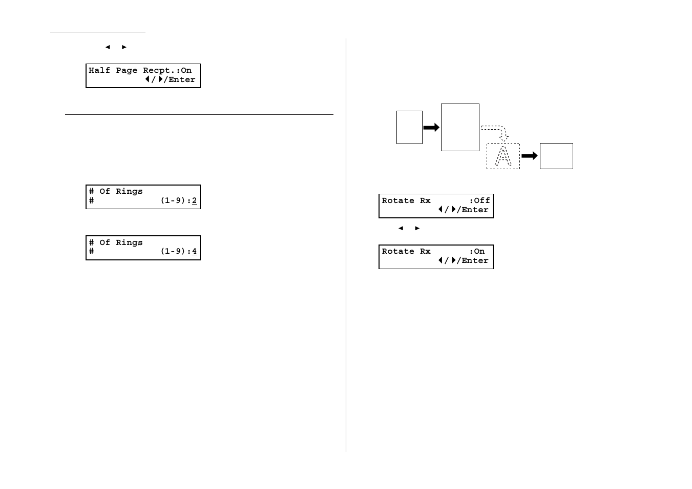Setting the number of rings, Image rotation | Muratec MFX-1300/1700 User Manual | Page 115 / 154