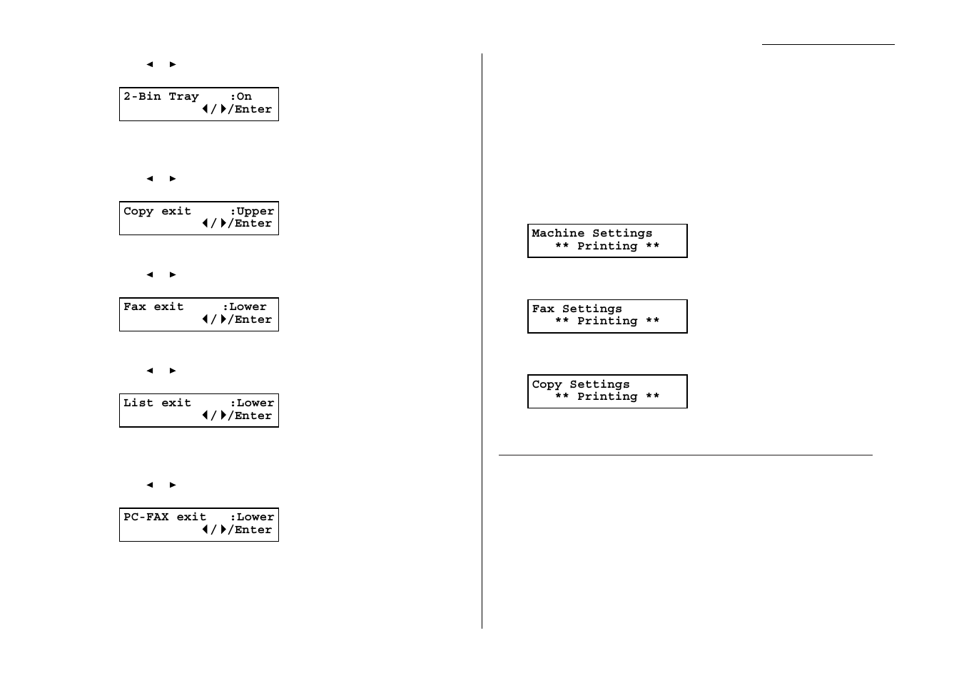 Printing your settings, Printing a program list | Muratec MFX-1300/1700 User Manual | Page 122 / 154