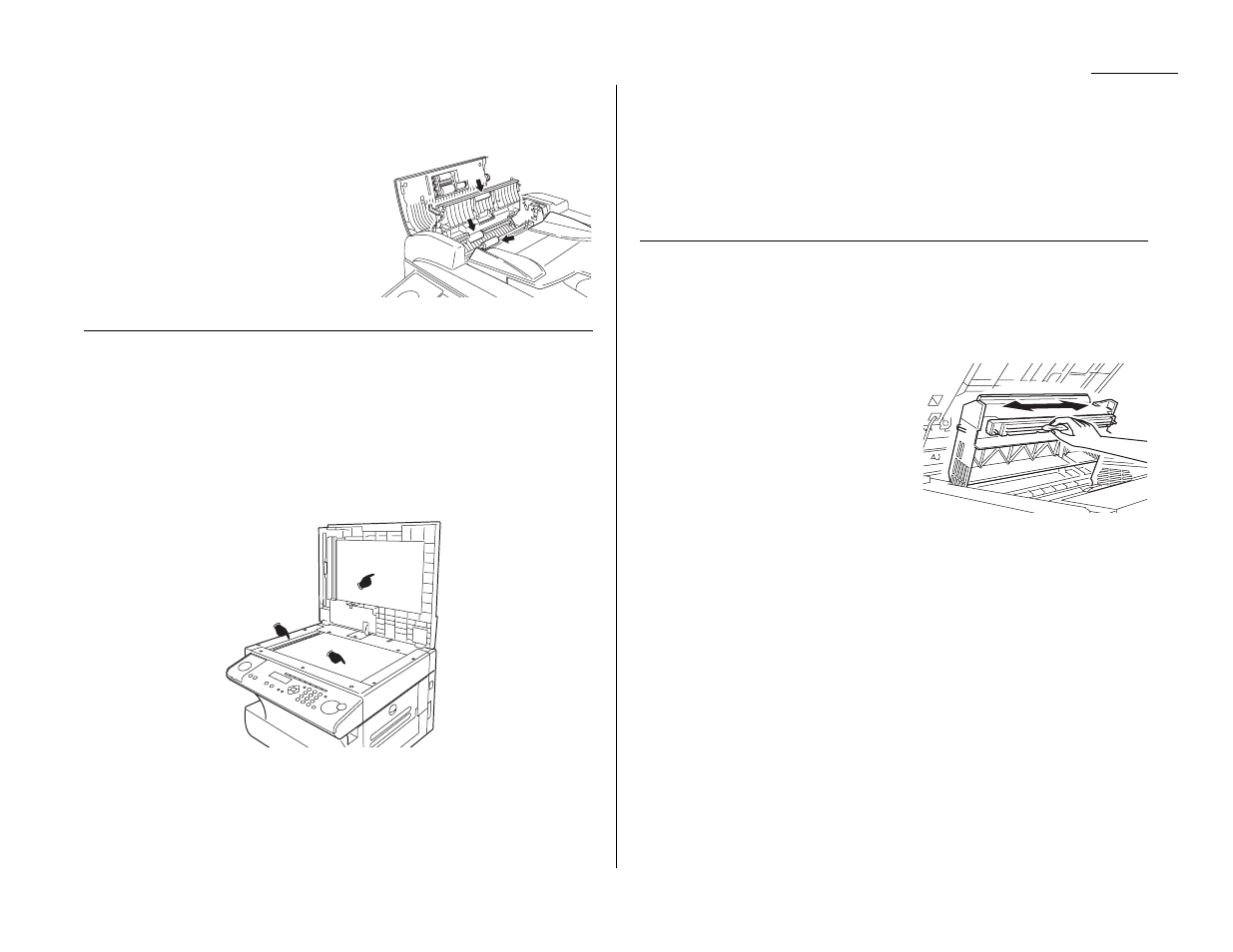 Cleaning the, Glass, contact glass and white pad, If you have unsatisfactory printout quality | Cleaning the led print head | Muratec MFX-1300/1700 User Manual | Page 136 / 154