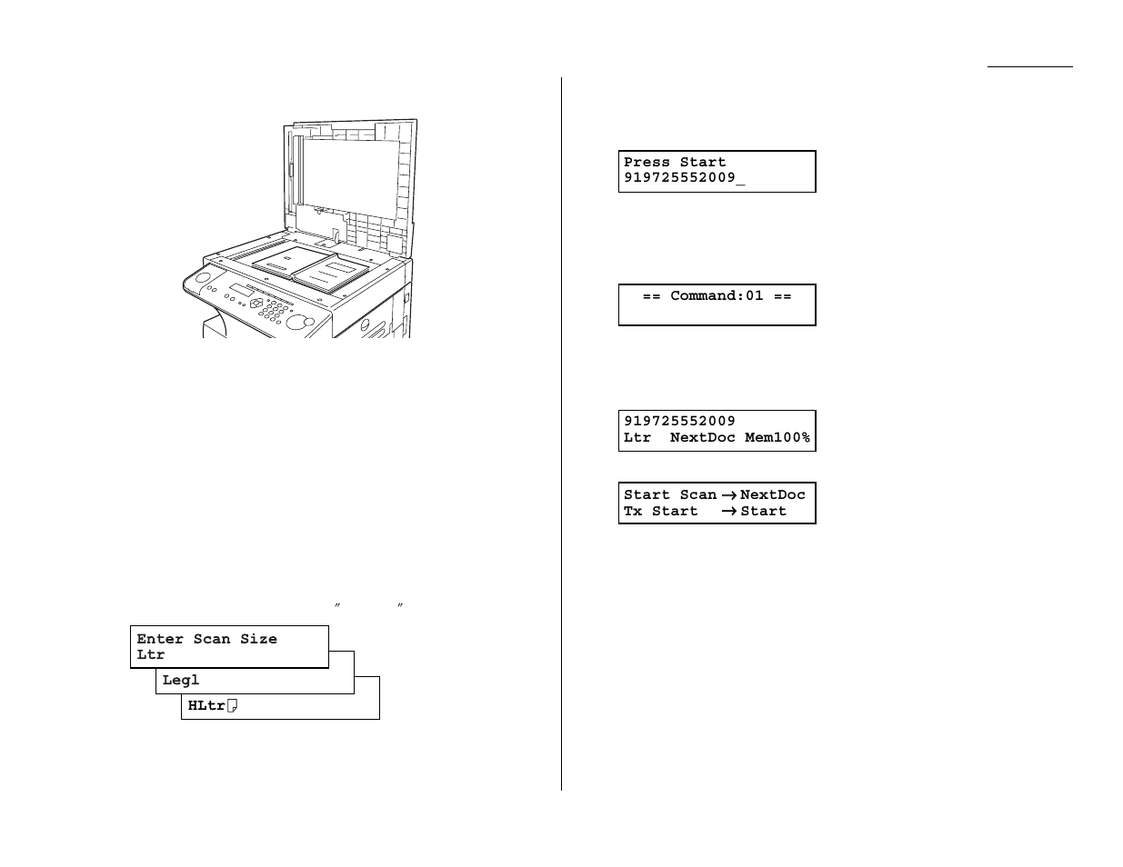 Sending a fax using the, Glass | Muratec MFX-1300/1700 User Manual | Page 36 / 154