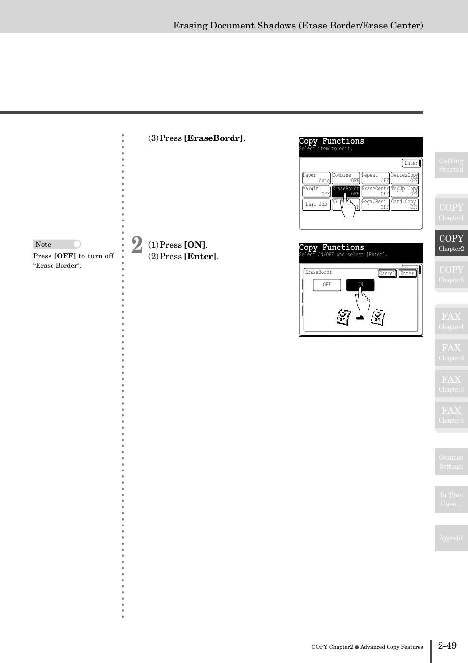 Copy functions, Copy | Muratec MFX-2830 User Manual | Page 129 / 471