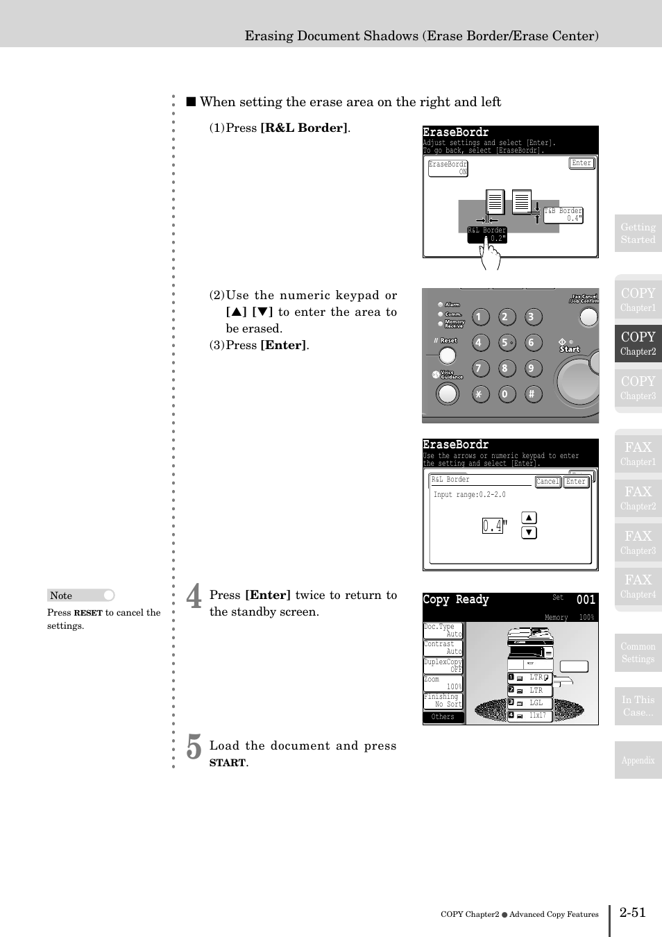 Erasebordr, Copy ready 001 | Muratec MFX-2830 User Manual | Page 131 / 471