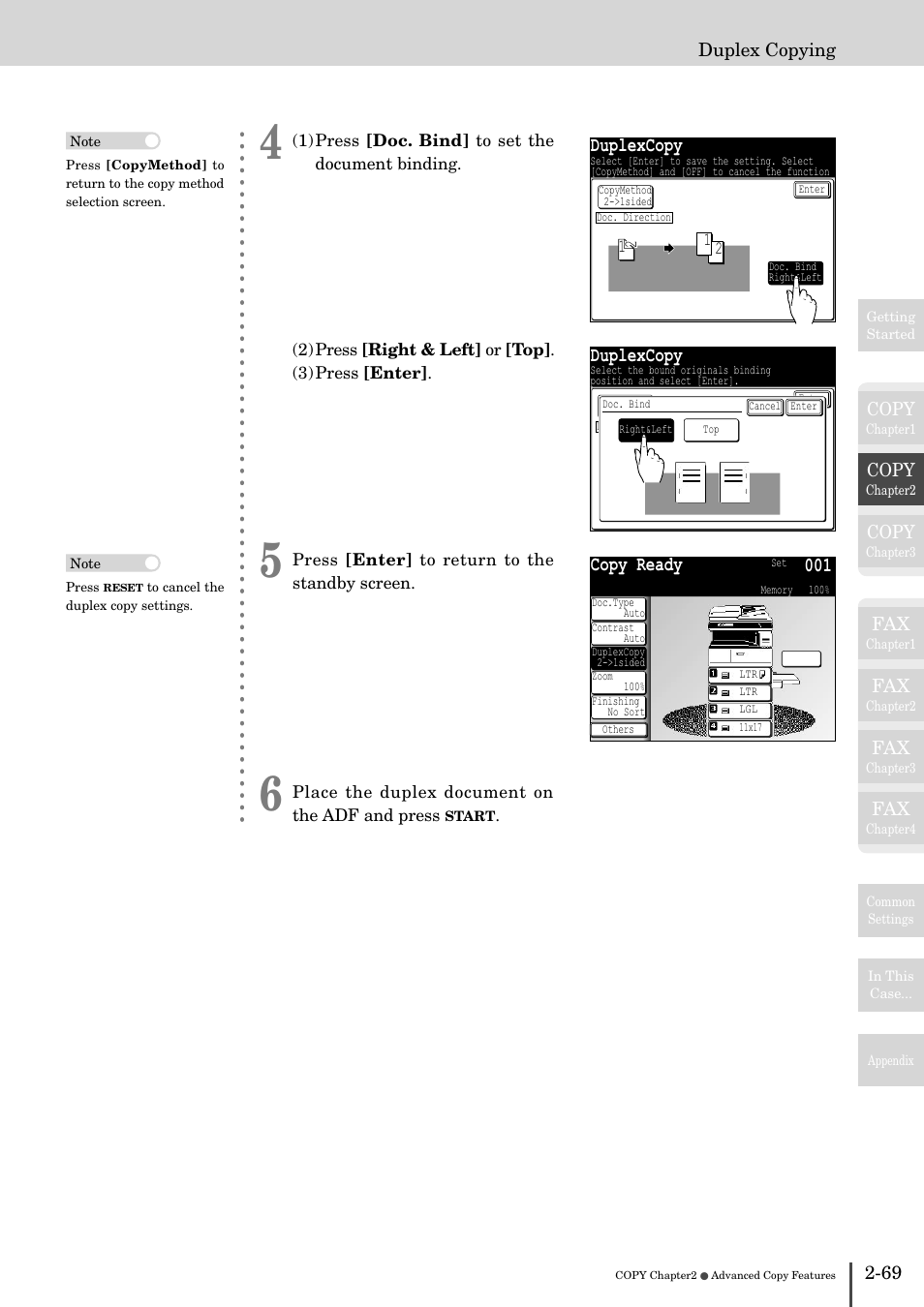 Duplexcopy, Copy ready 001 | Muratec MFX-2830 User Manual | Page 149 / 471