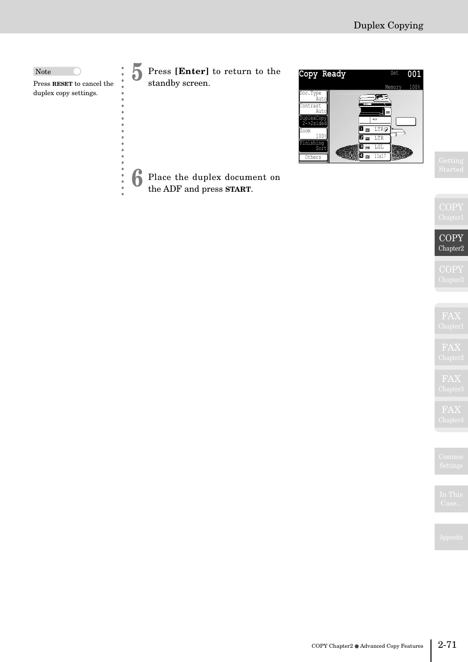 Copy ready 001 | Muratec MFX-2830 User Manual | Page 151 / 471