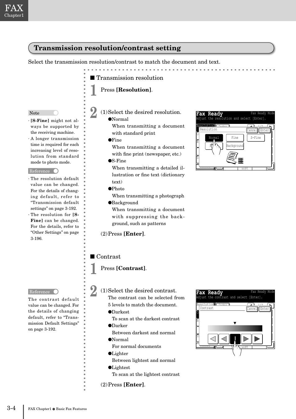 Transmission resolution/contrast setting -4, Transmission resolution/contrast setting, Fax ready | Transmission resolution, Contrast | Muratec MFX-2830 User Manual | Page 182 / 471