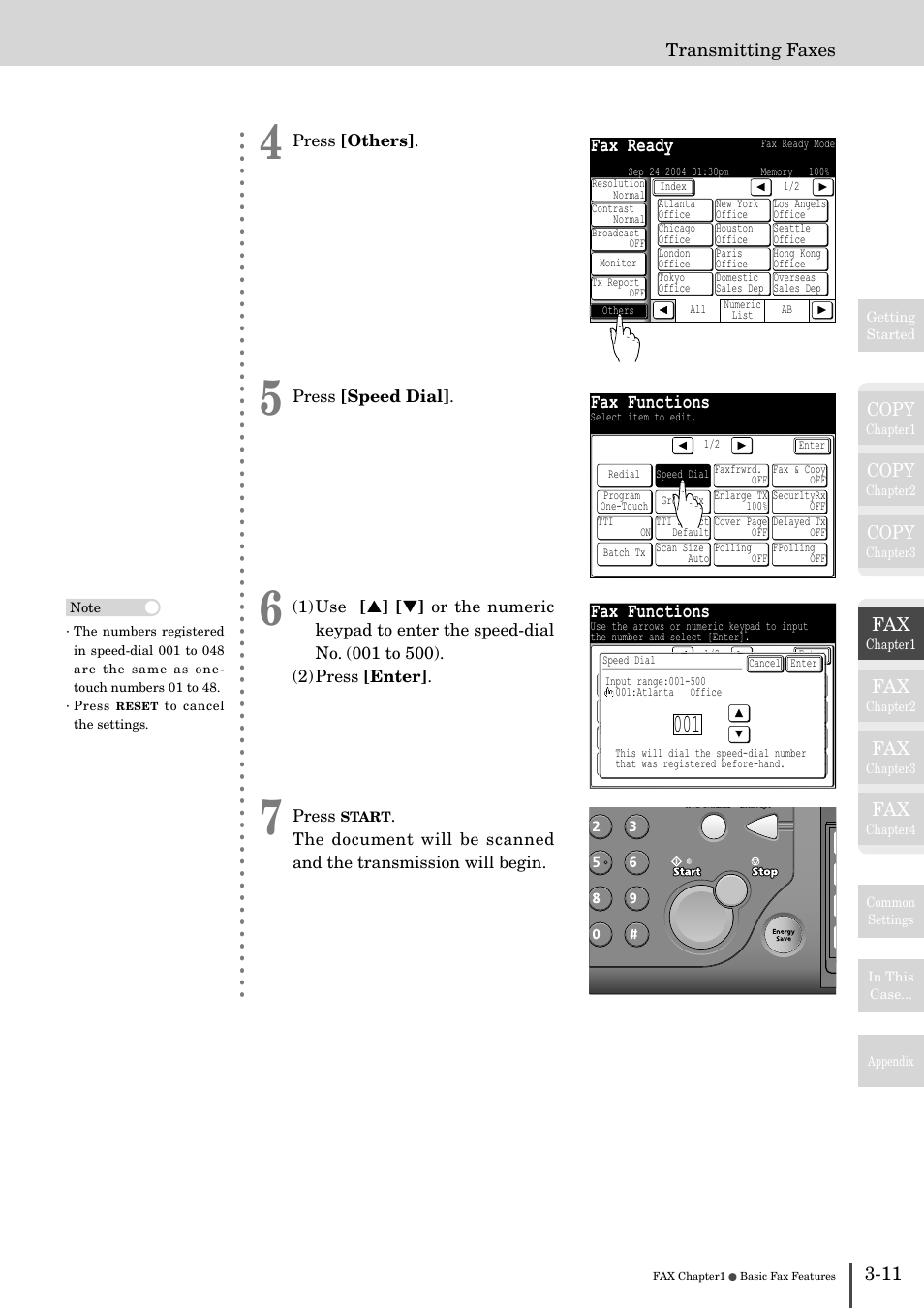 Fax ready, Fax functions, Copy | 11 transmitting faxes | Muratec MFX-2830 User Manual | Page 189 / 471