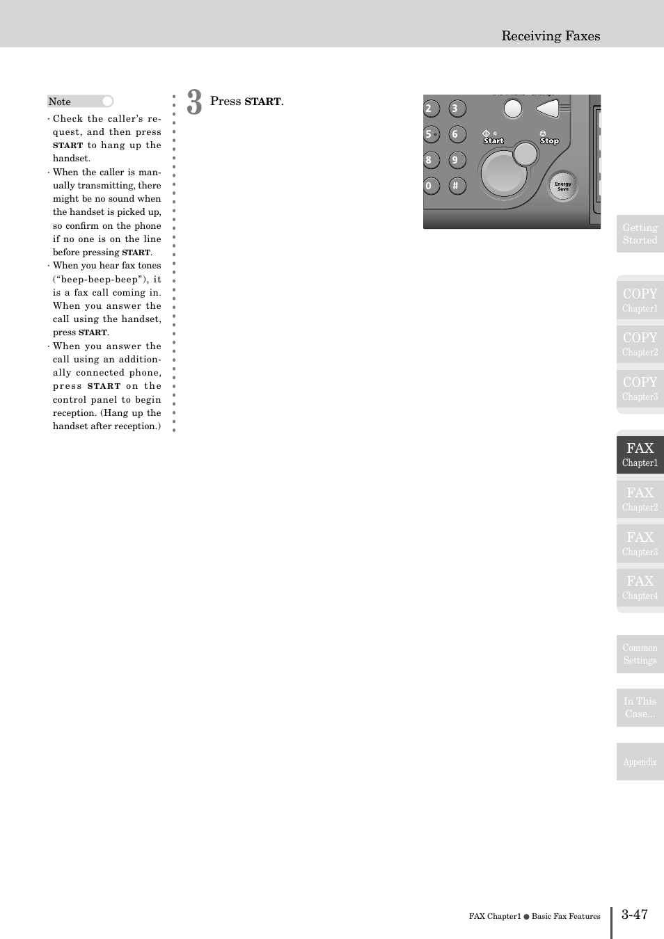 Copy, 47 receiving faxes | Muratec MFX-2830 User Manual | Page 225 / 471