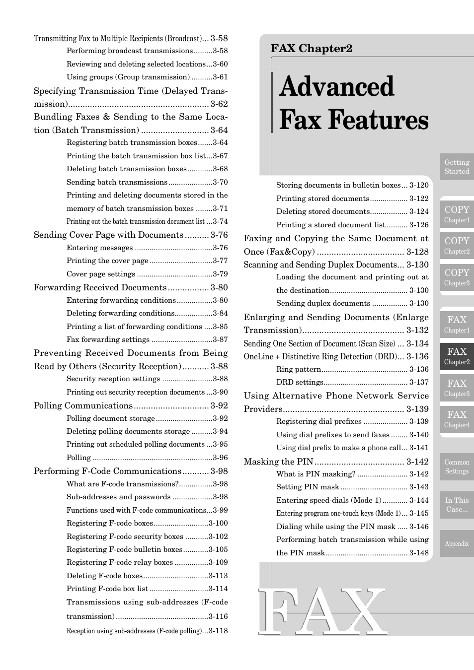 Advanced fax features | Muratec MFX-2830 User Manual | Page 235 / 471