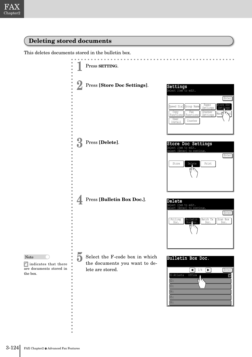 Deleting stored documents -12, Deleting stored documents | Muratec MFX-2830 User Manual | Page 302 / 471