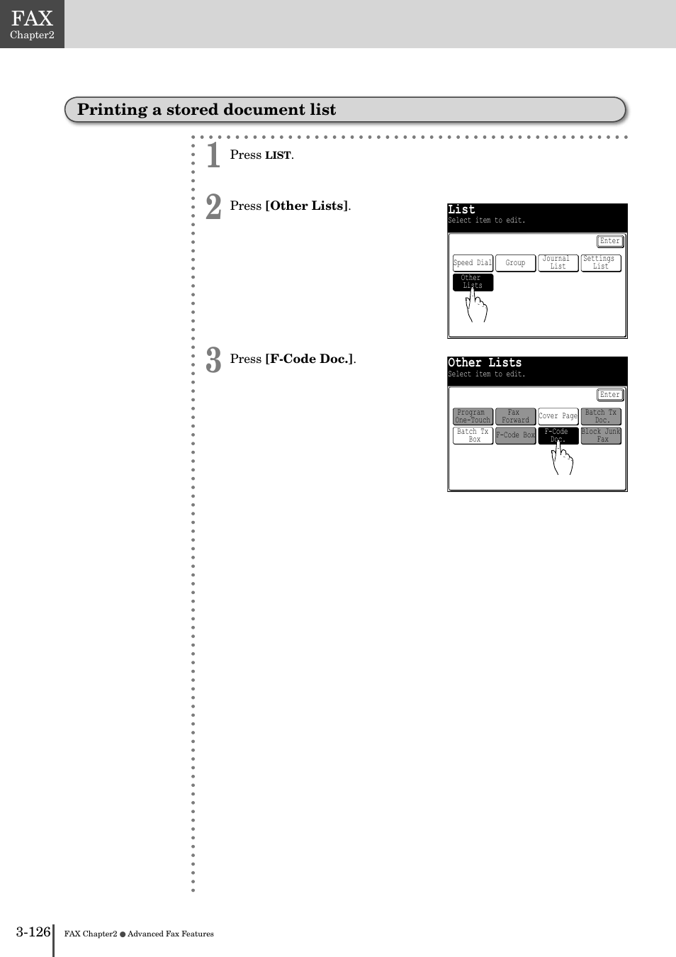 Printing a stored document list -12, Printing a stored document list | Muratec MFX-2830 User Manual | Page 304 / 471