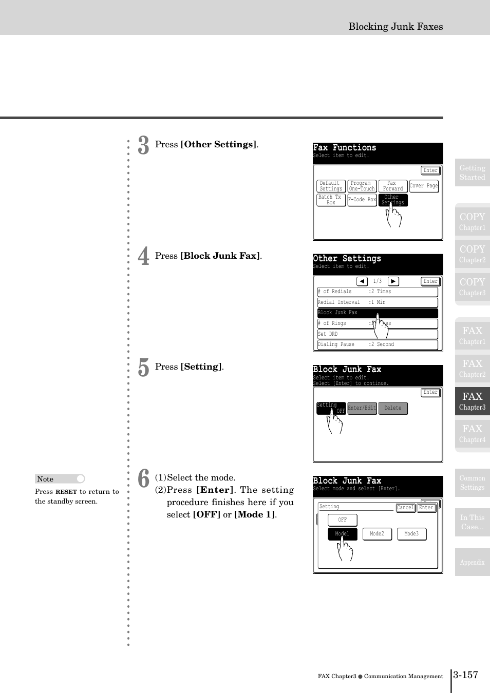 Fax functions, Other settings, Block junk fax | Muratec MFX-2830 User Manual | Page 335 / 471