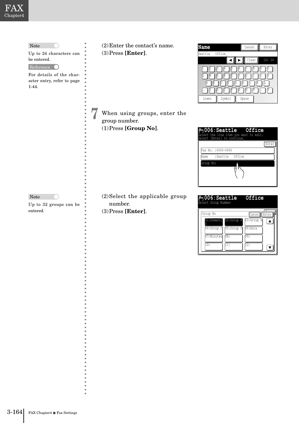 Name, Seattle office | Muratec MFX-2830 User Manual | Page 342 / 471