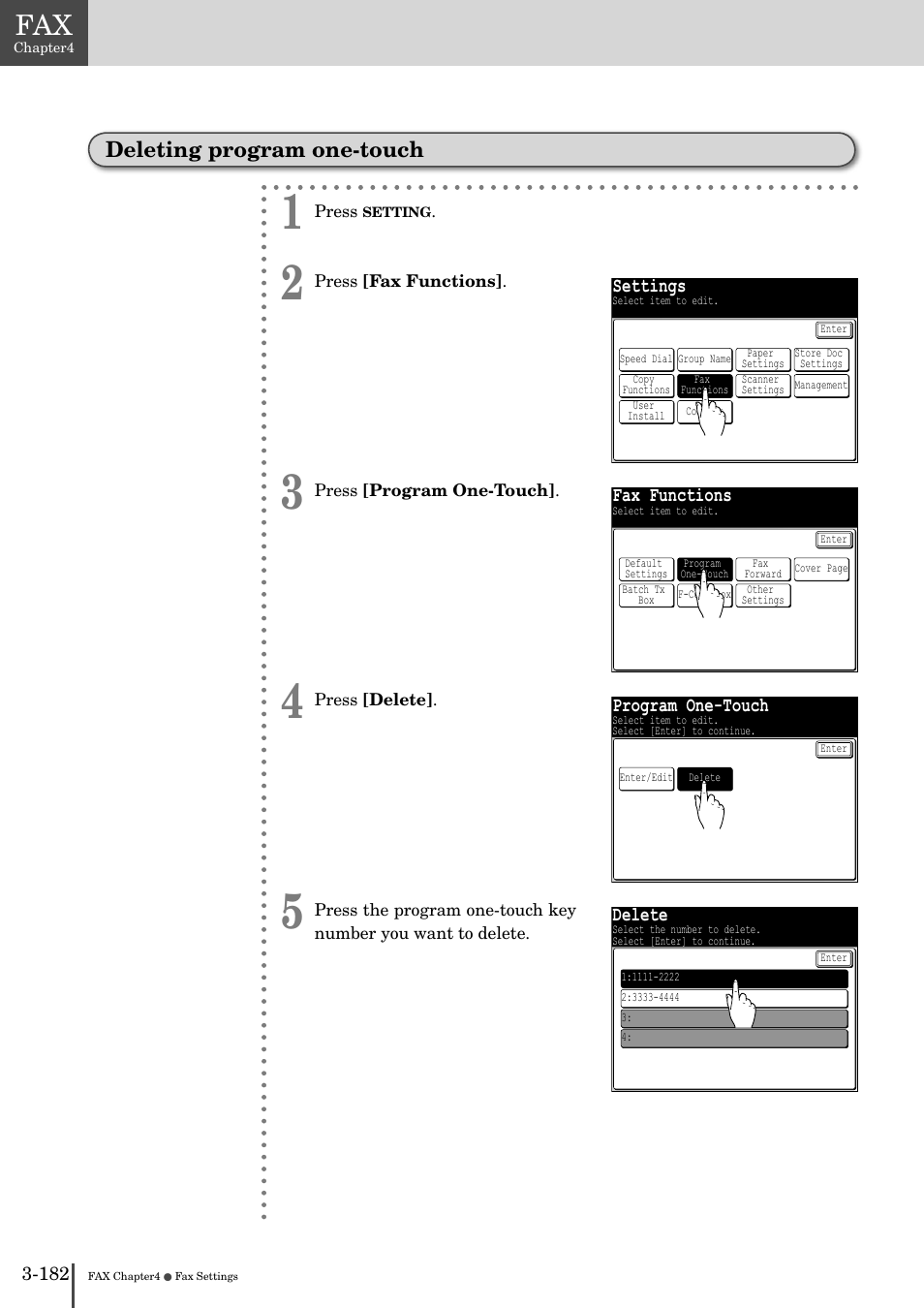 Deleting program one-touch -182, Deleting program one-touch | Muratec MFX-2830 User Manual | Page 360 / 471