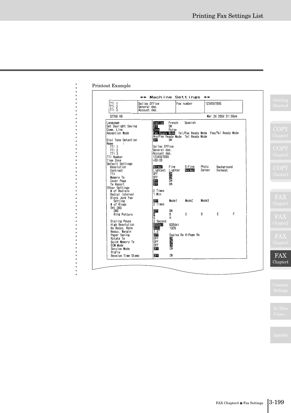 Copy, 199 printing fax settings list | Muratec MFX-2830 User Manual | Page 377 / 471