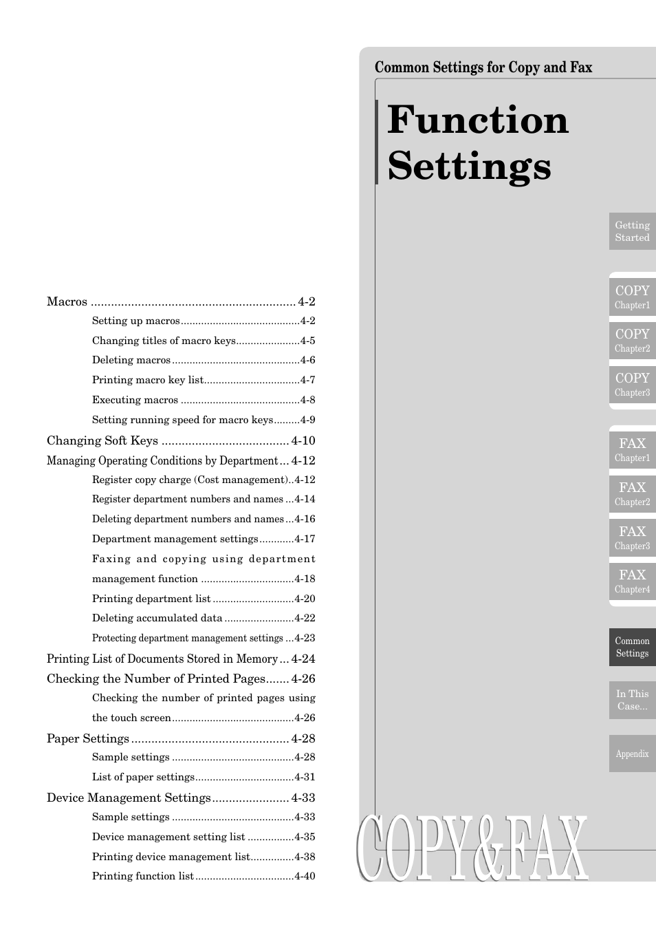 Copy&fax, Function settings | Muratec MFX-2830 User Manual | Page 379 / 471