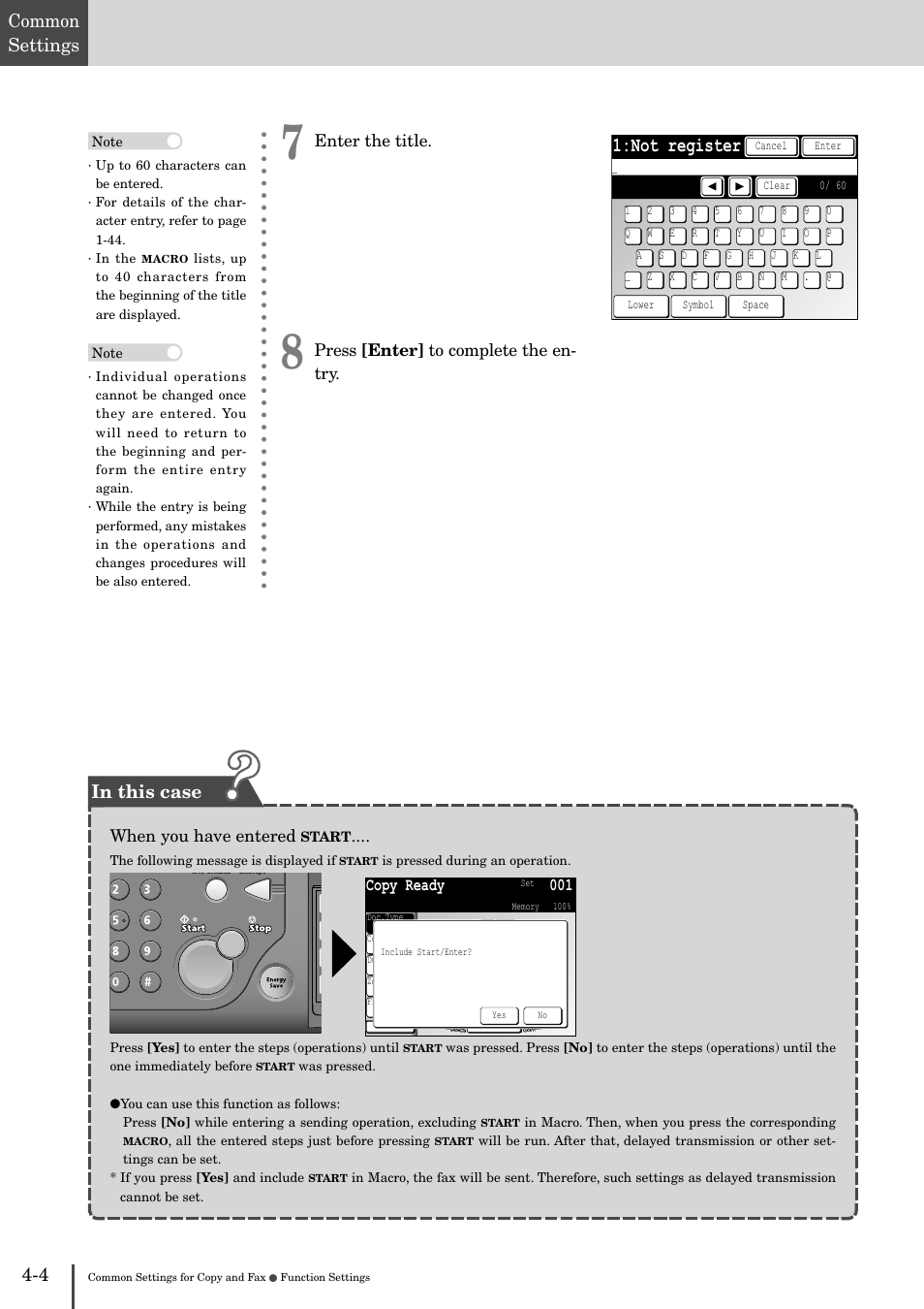 Not register, Common settings | Muratec MFX-2830 User Manual | Page 382 / 471